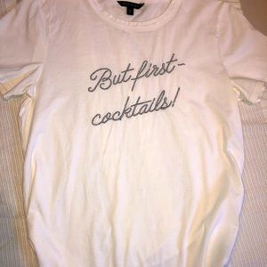 Banana republic size medium white T-shirtWith silver embroidering across chest